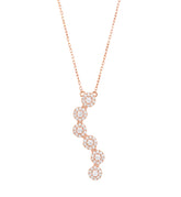 Charming Design Rose Gold Colour 925 Sterling Silver Necklace with CZ